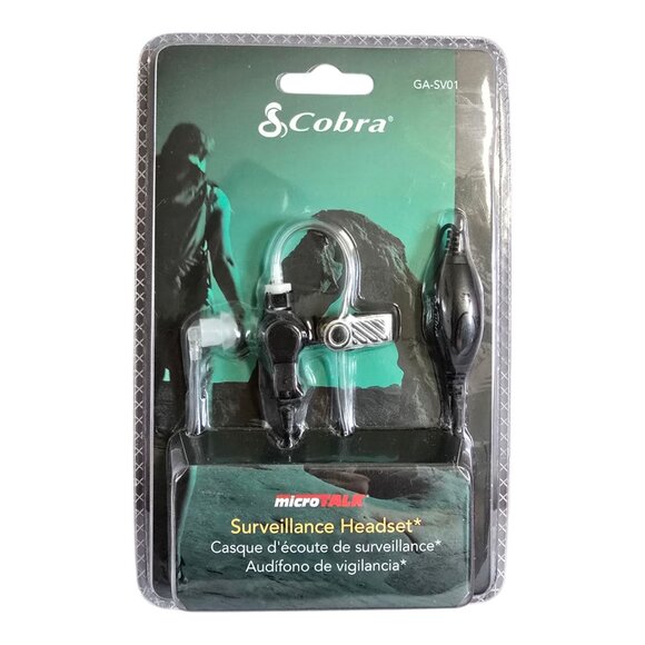 Cobra MicroTalk Surveillance Headset for 2 Way Radios VOX/PTT Earbud GA-SV01 NEW - Picture 1 of 5